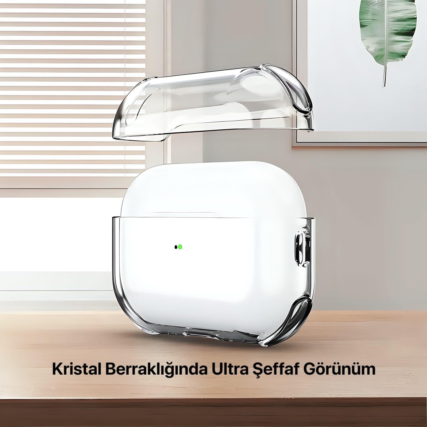 AirPods Slikon Kılıf Şeffaf-Siyah Koruyucu Kılıf