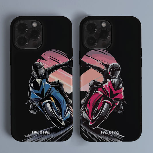 Bikers Couple Telefon Kılıfları - Motorcu Telefon Kılıfı