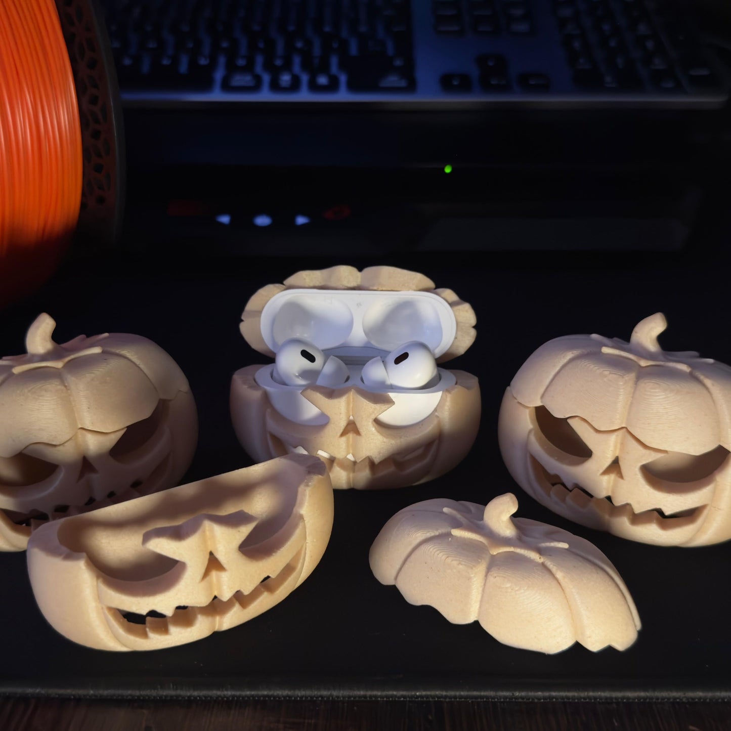 AirPods Pumpkin Ahşap Desen 505 Özel Kılıf