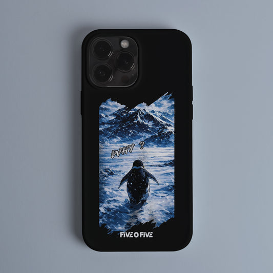 But Why Penguin Black Telefon Kılıfı - Penguen Telefon Kılıfı