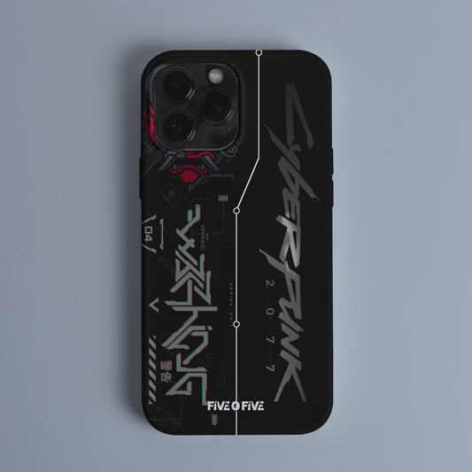 Cyberpunk Siyah Telefon Kılıf Tasarımı